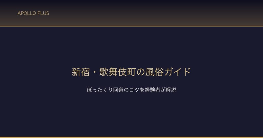 新宿歌舞伎町風俗ガイド サムネイル